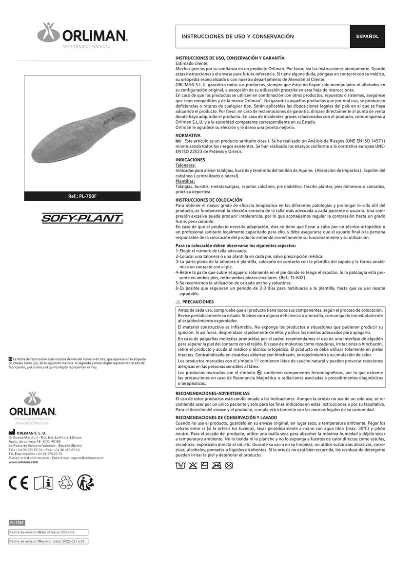 Orliman SOFY-PLANT PL-750F Operation instructions