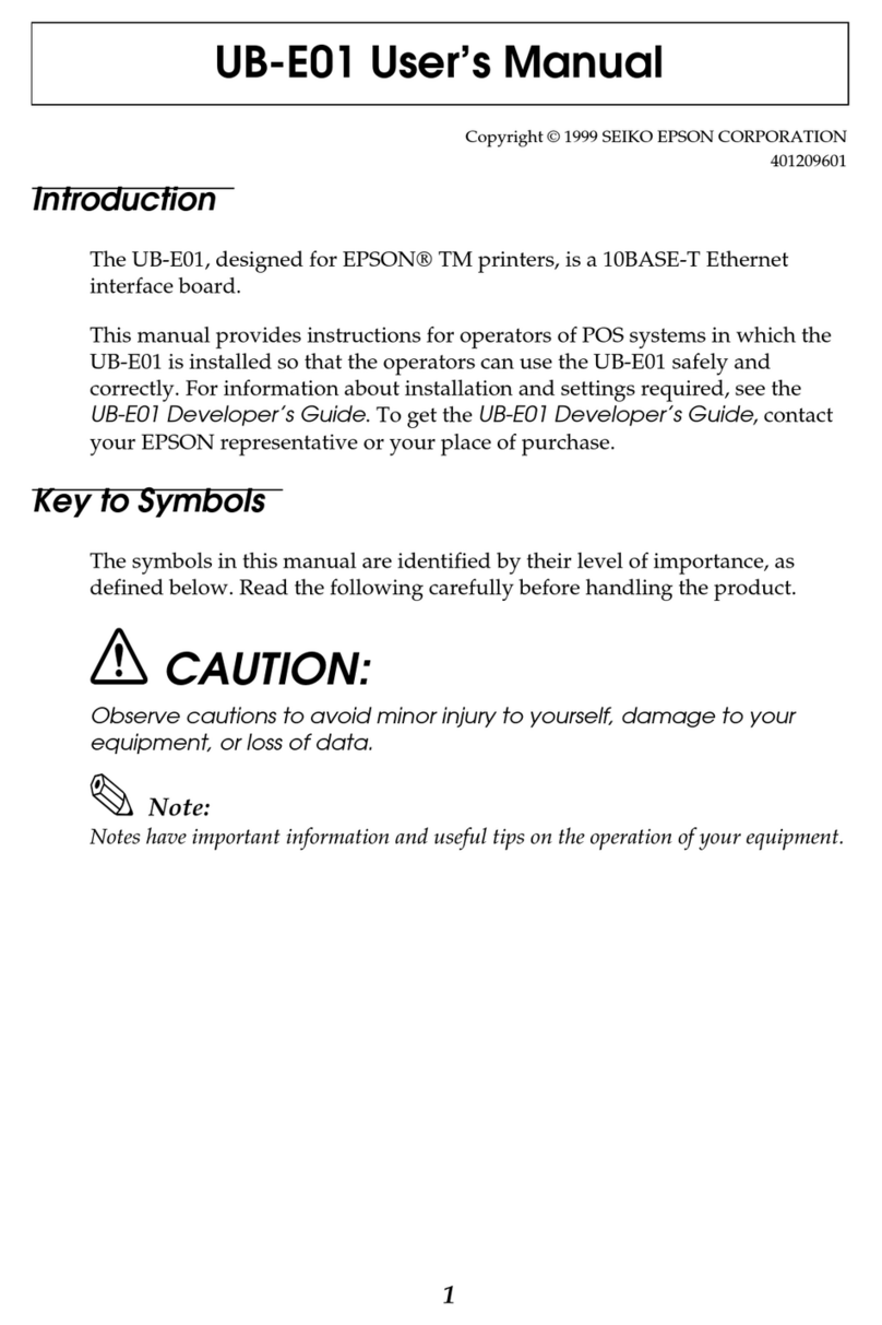 Epson UB-E01 User manual