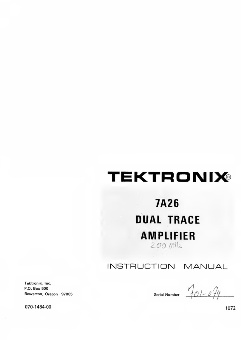 Tektronix 7A26 User manual
