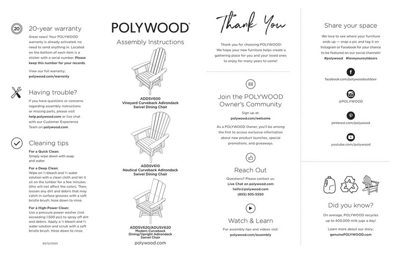 Polywood ADDSV600 User manual