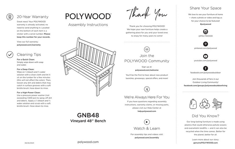 Polywood Vineyard GNB48 Assembly instructions
