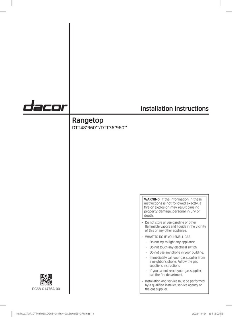 Dacor DTT48 960 Series User manual