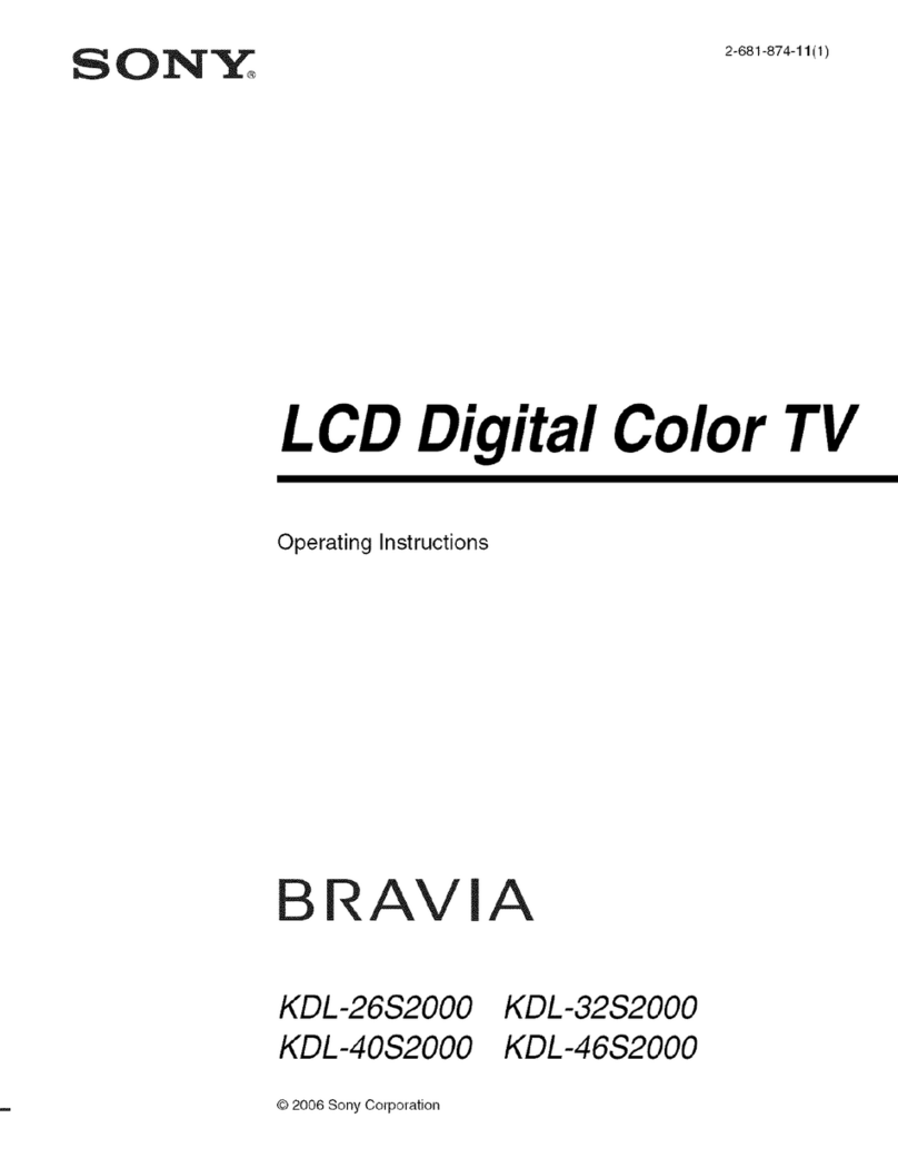 Sony BRAVIA KDL-26S2000 User manual