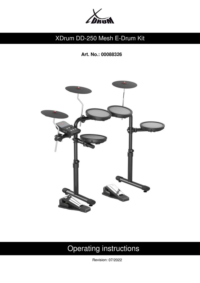 XDrum DD-250 User manual XDrum DD-250 User manual