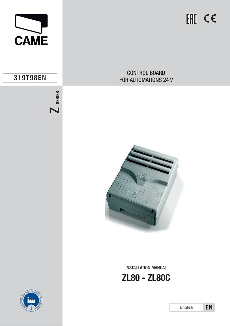 CAME Z Series installation manual