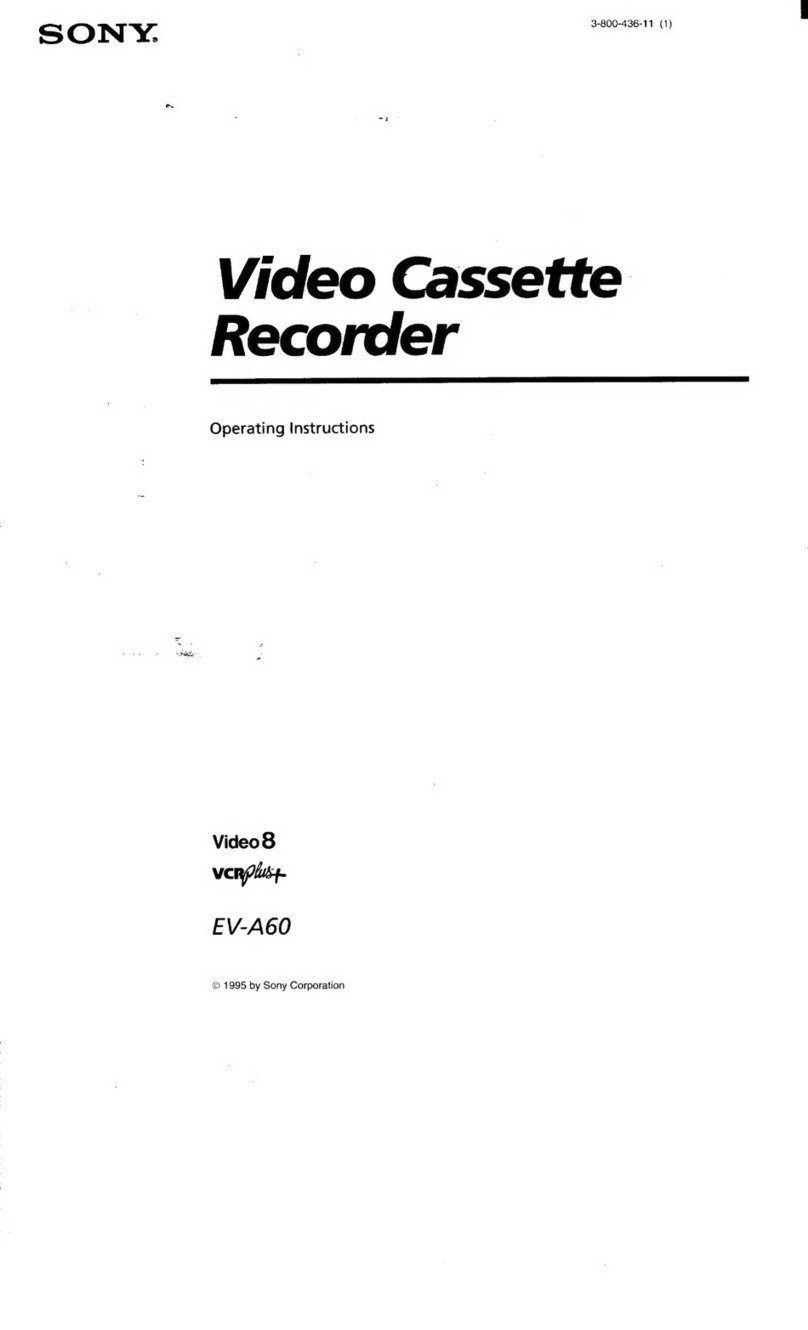 Sony Video8 EV-A60 User manual