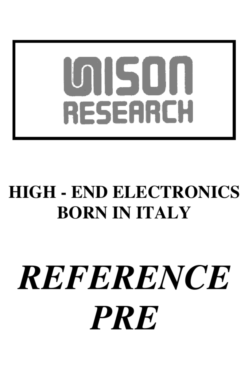 Unison Research REFERENCE PRE User manual