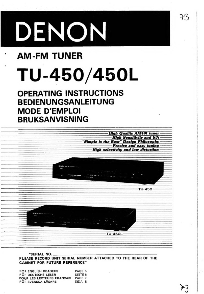 Denon TU-450 operating instructions
