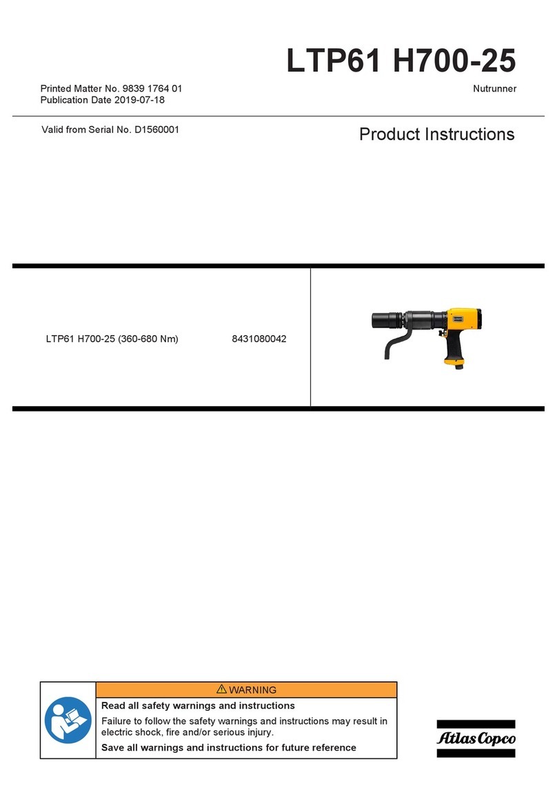 Atlas Copco LTP61 H700-25 Instruction sheet
