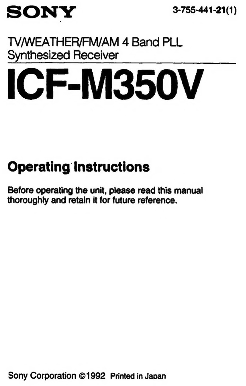 Sony ICF-M350V operating instructions