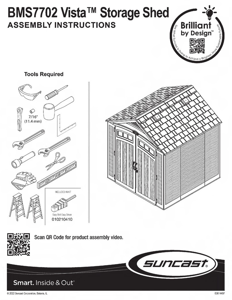 Suncast Brilliant by Design Vista BMS7702 Assembly instructions