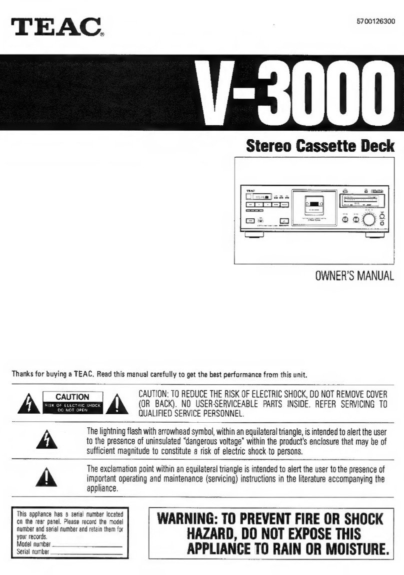 Teac V-3000 User manual