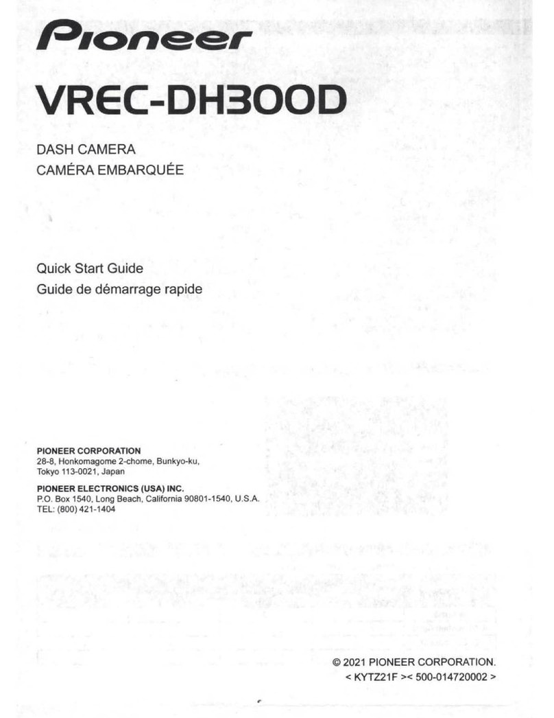 Pioneer VREC-DH300D quick start guide