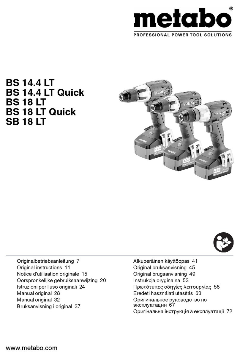 Metabo BS 14.4 LT User manual
