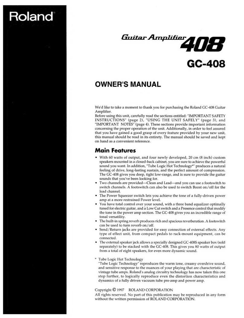 Roland GC-408 User manual