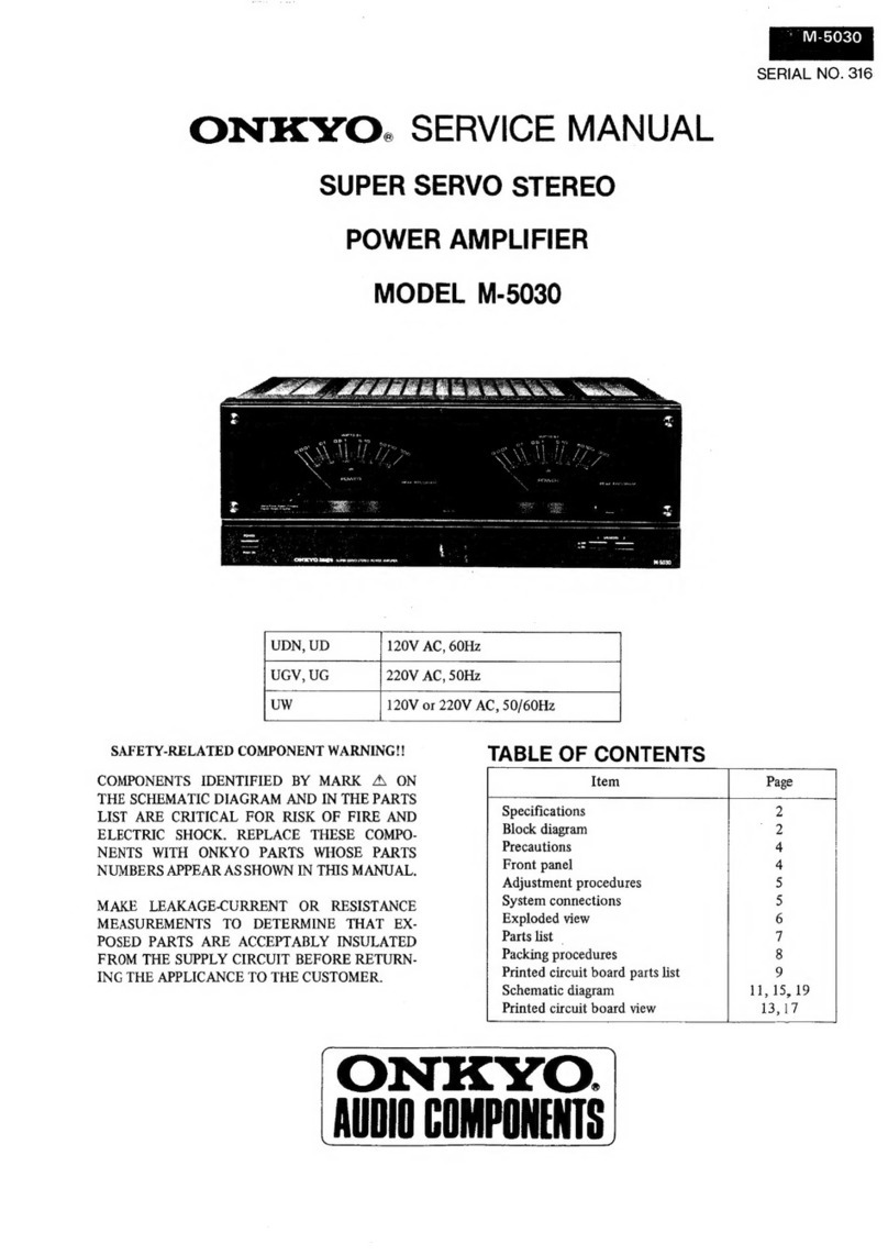 Onkyo M-5030 User manual