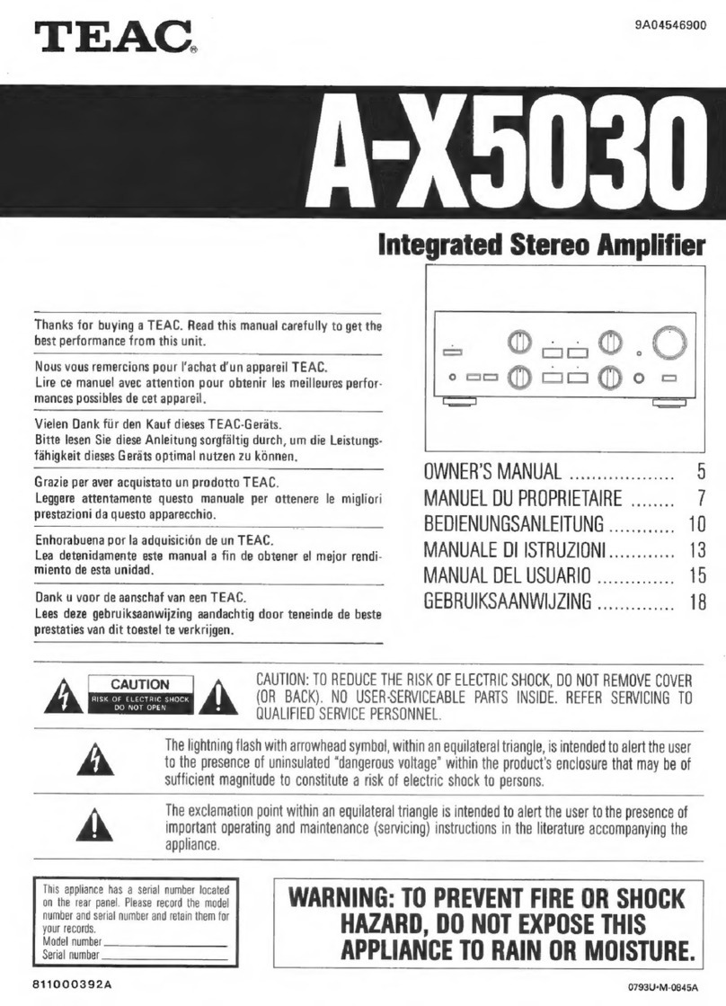Teac A-X5030 owner's manual