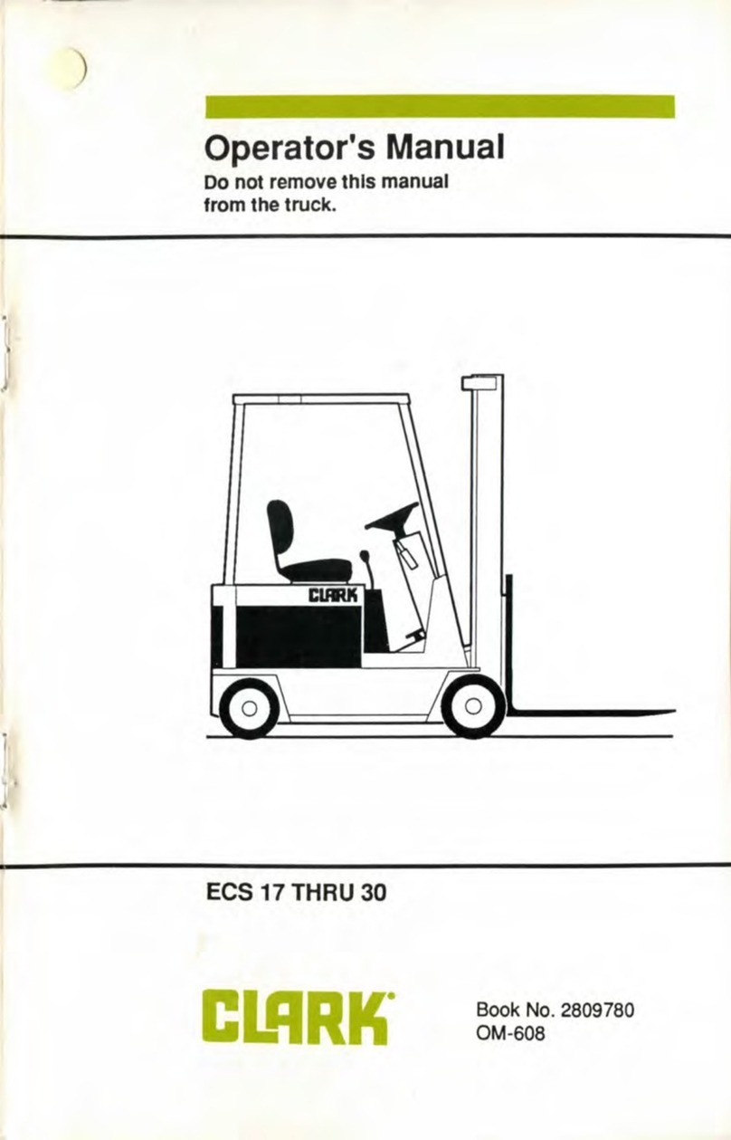 Clark ECS 17 THRU 30 Operator's manual