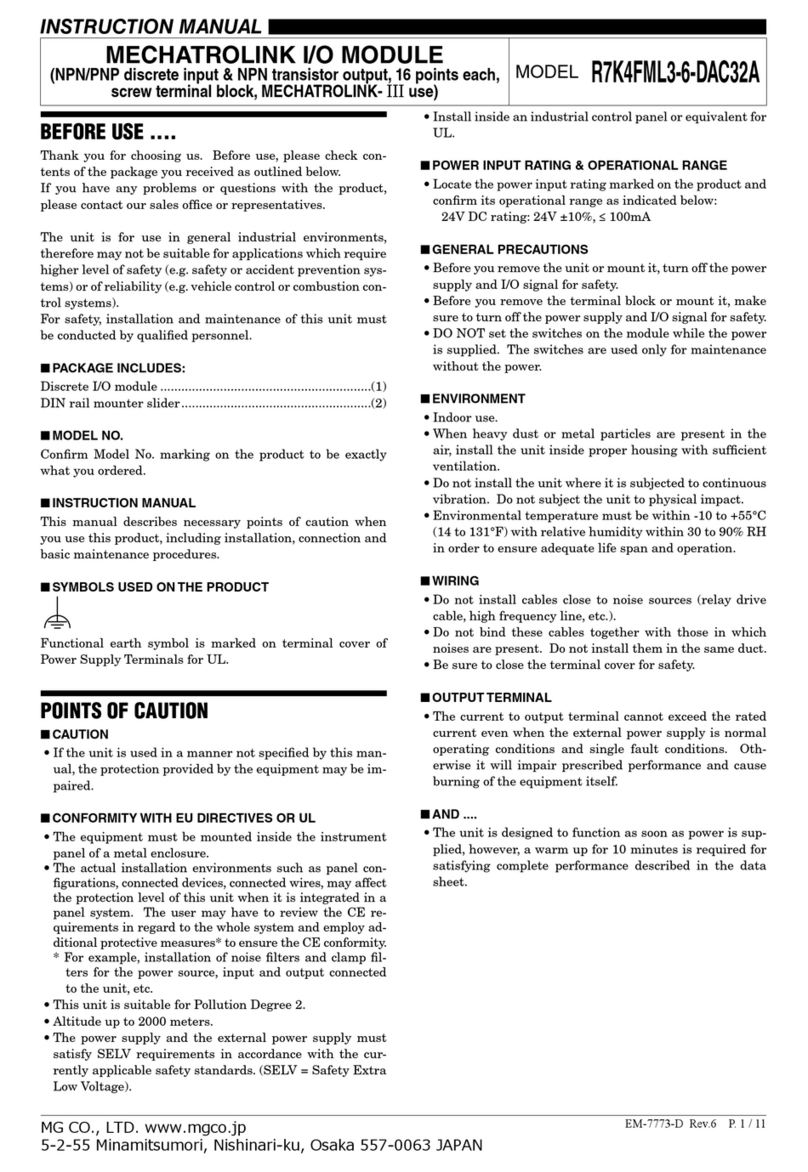 MG R7K4FML3-6-DAC32A User manual