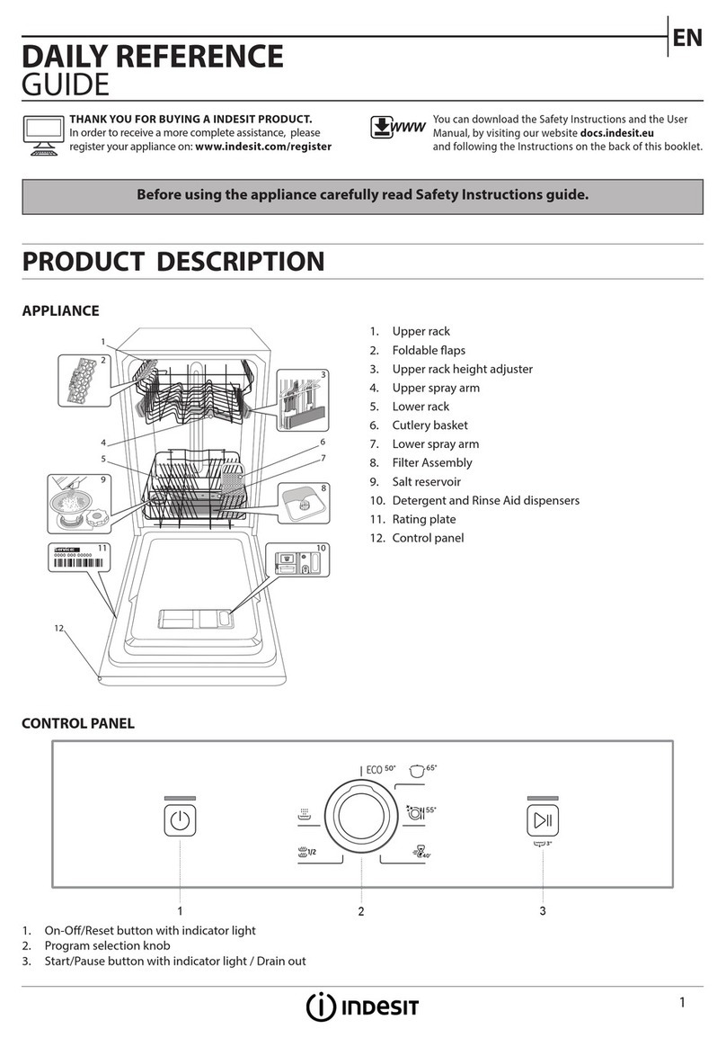 Indesit DSFE 1B10 S Installation and operation manual