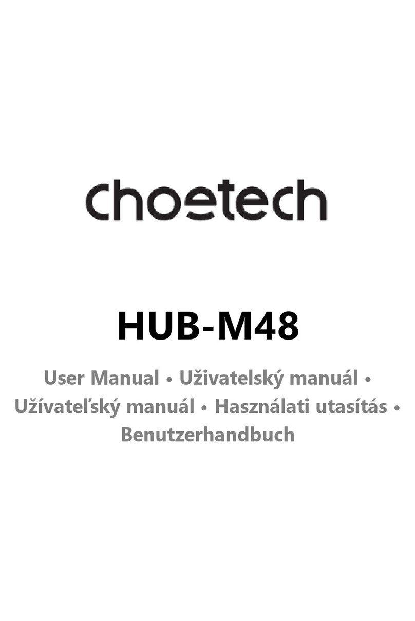 Choetech HUB-M48 user manual