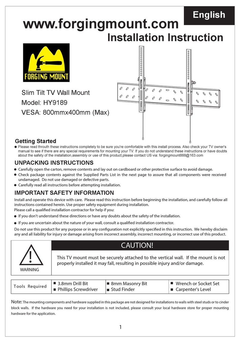 Forging Mount HY9189 User manual