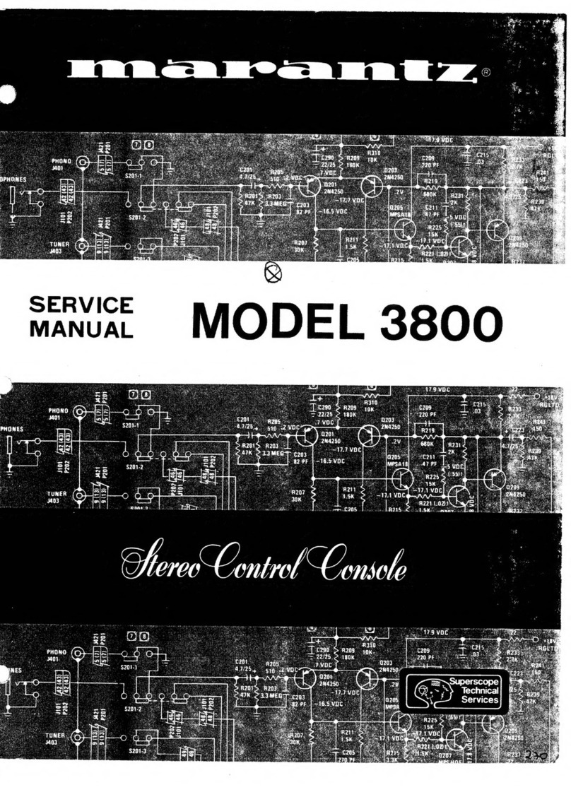 Marantz 3800 User manual