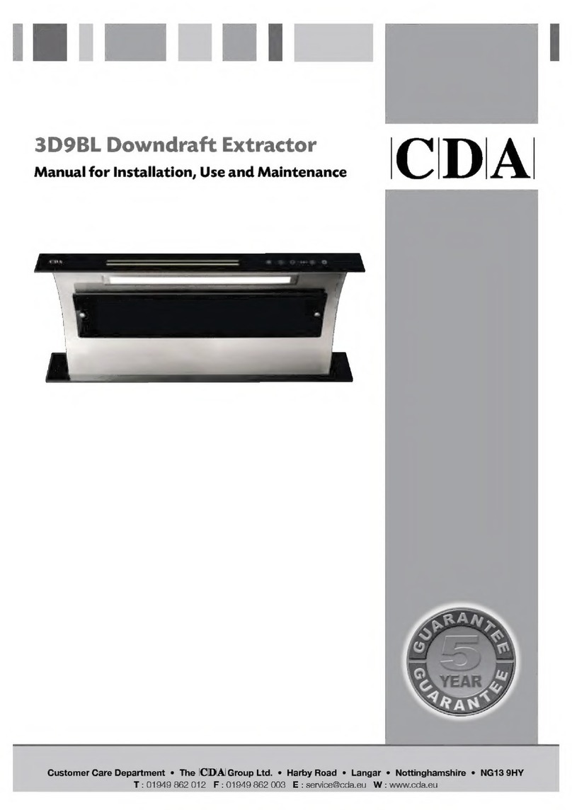 CDA 3D9BL Manual for installation, use and maintenance