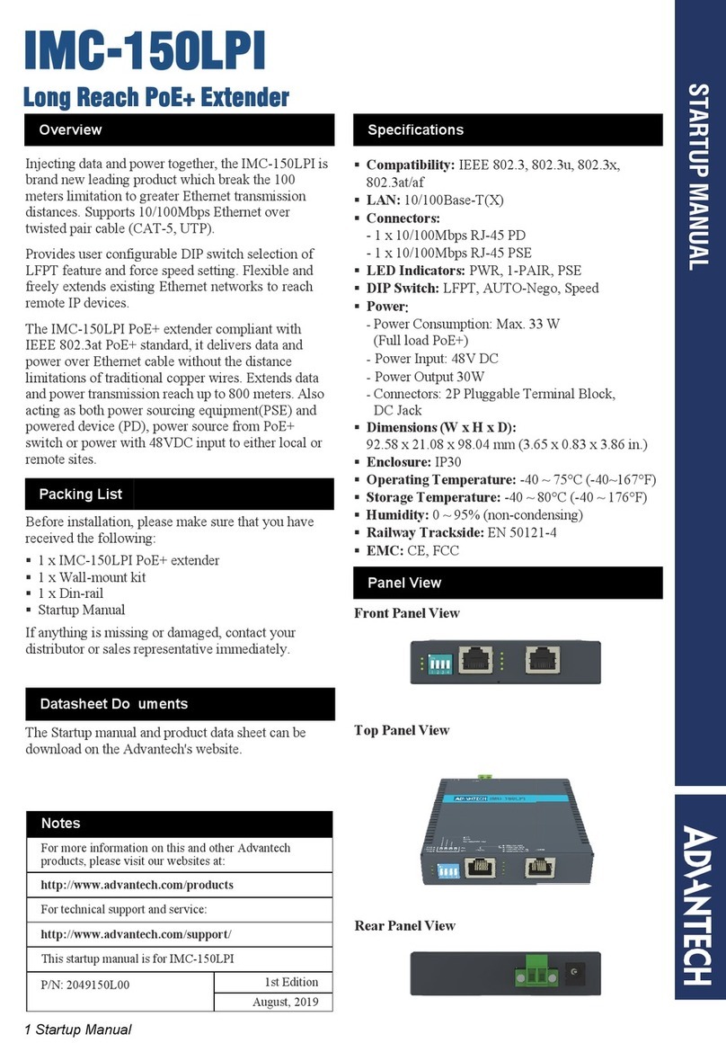 Advantech IMC-150LPI Installation and operation manual