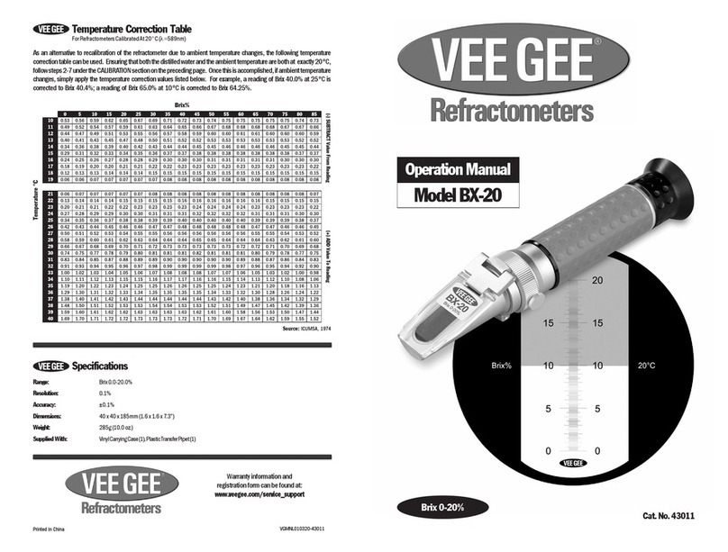 VEE GEE BX-20 User manual