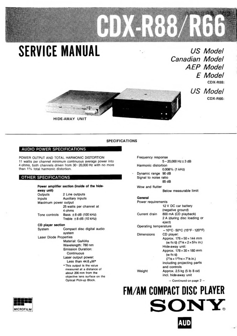Sony CDX-R88 Service manual