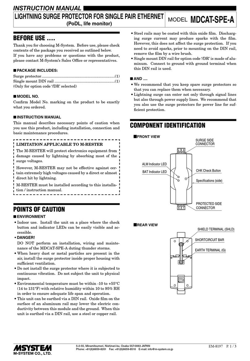 M-system MDCAT-SPE-A instruction manual