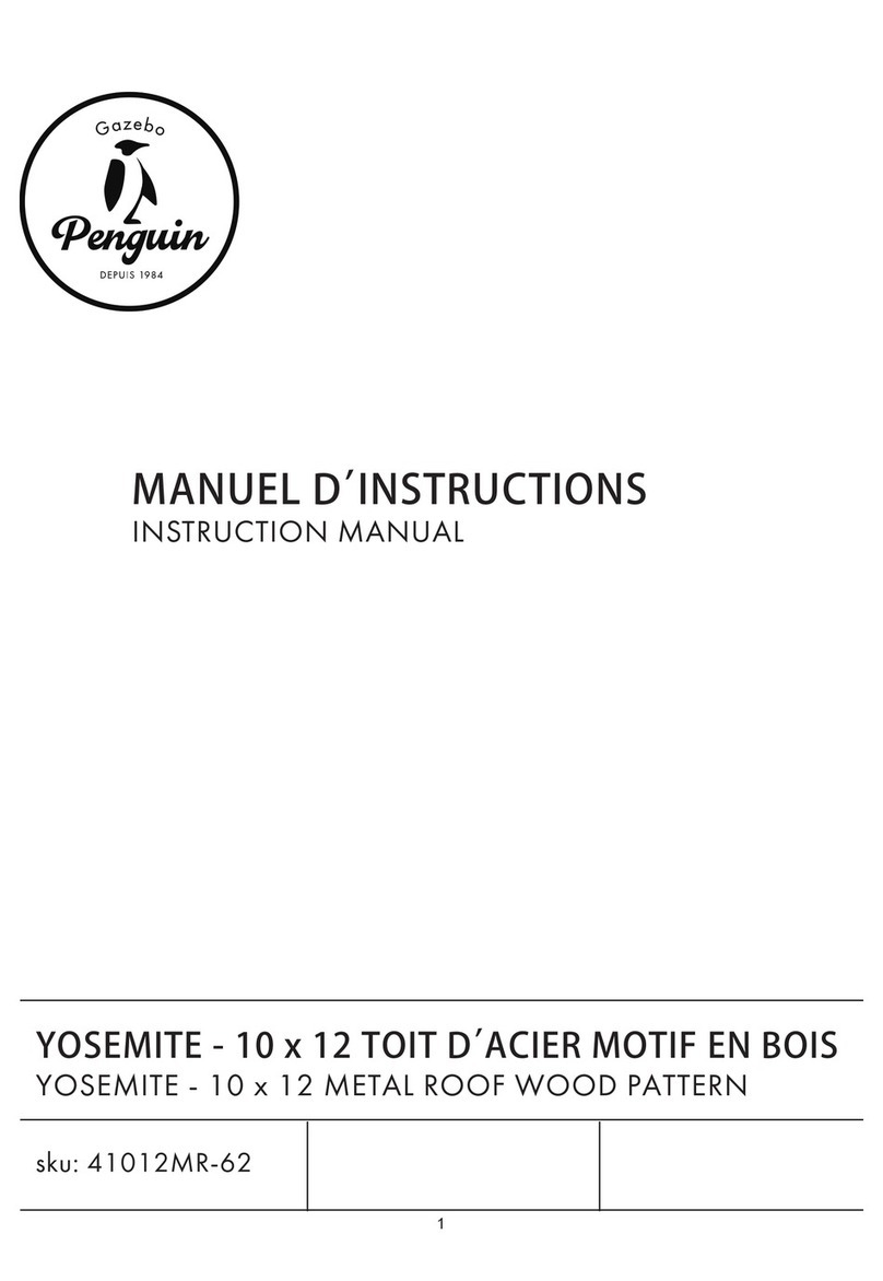 Gazebo penguin YOSEMITE User manual