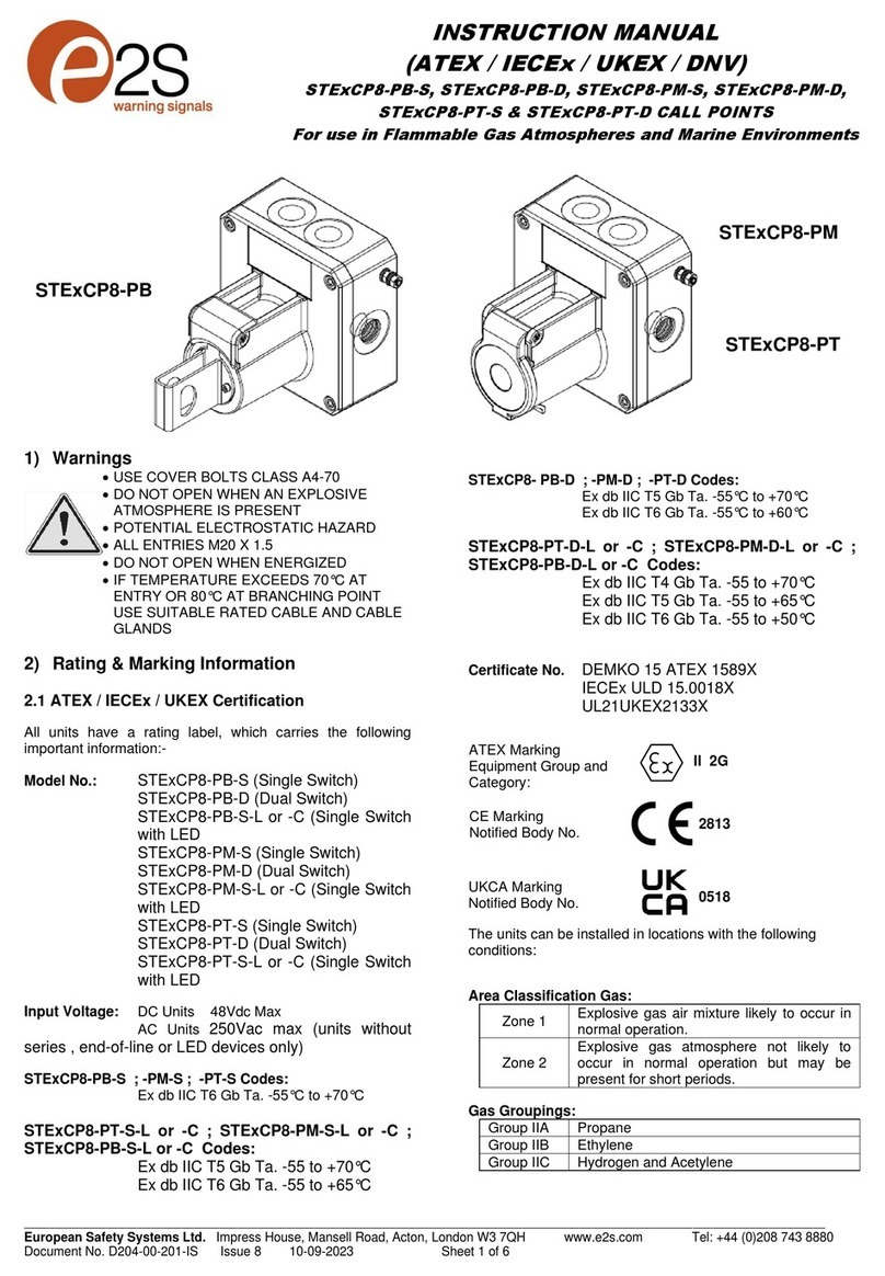E2S STExCP8-PB-S instruction manual