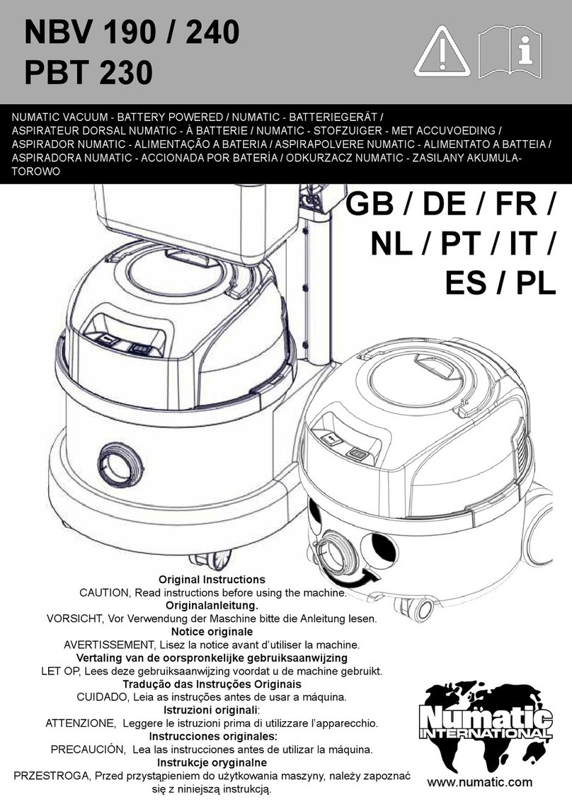 Numatic NBV 240 User manual