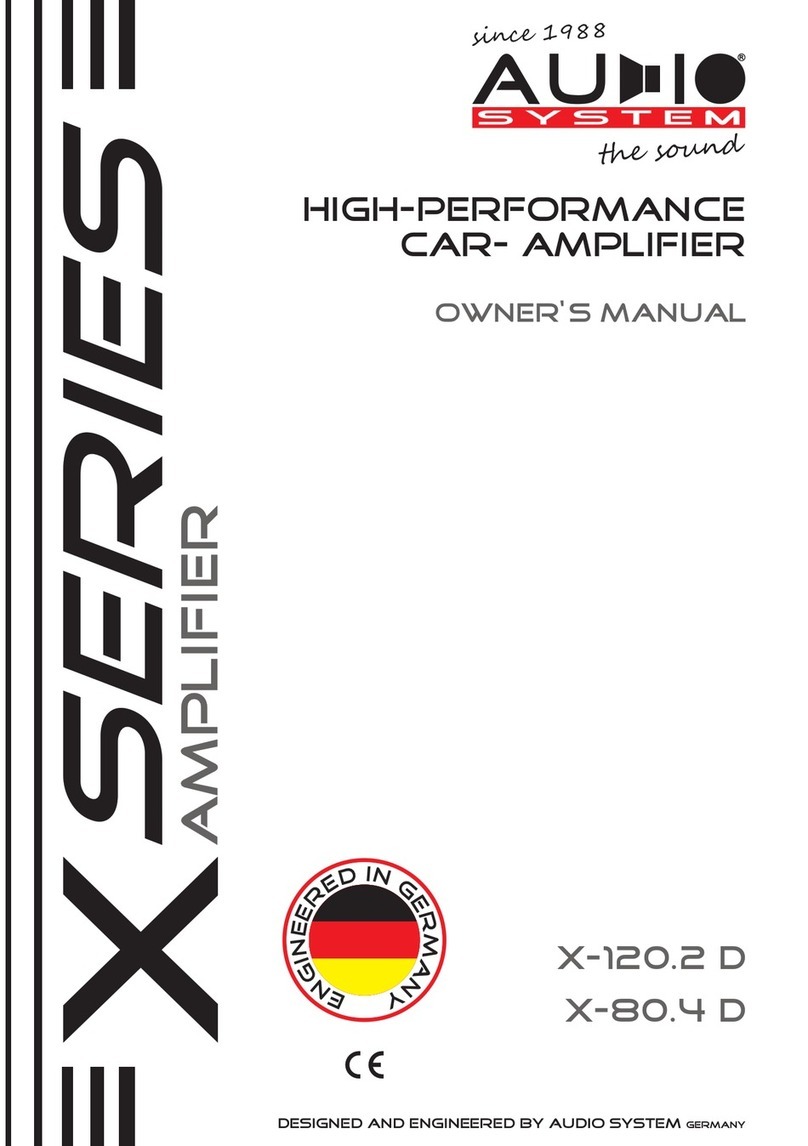Audiosystem X-80.4 D User manual Audiosystem X-80.4 D User manual