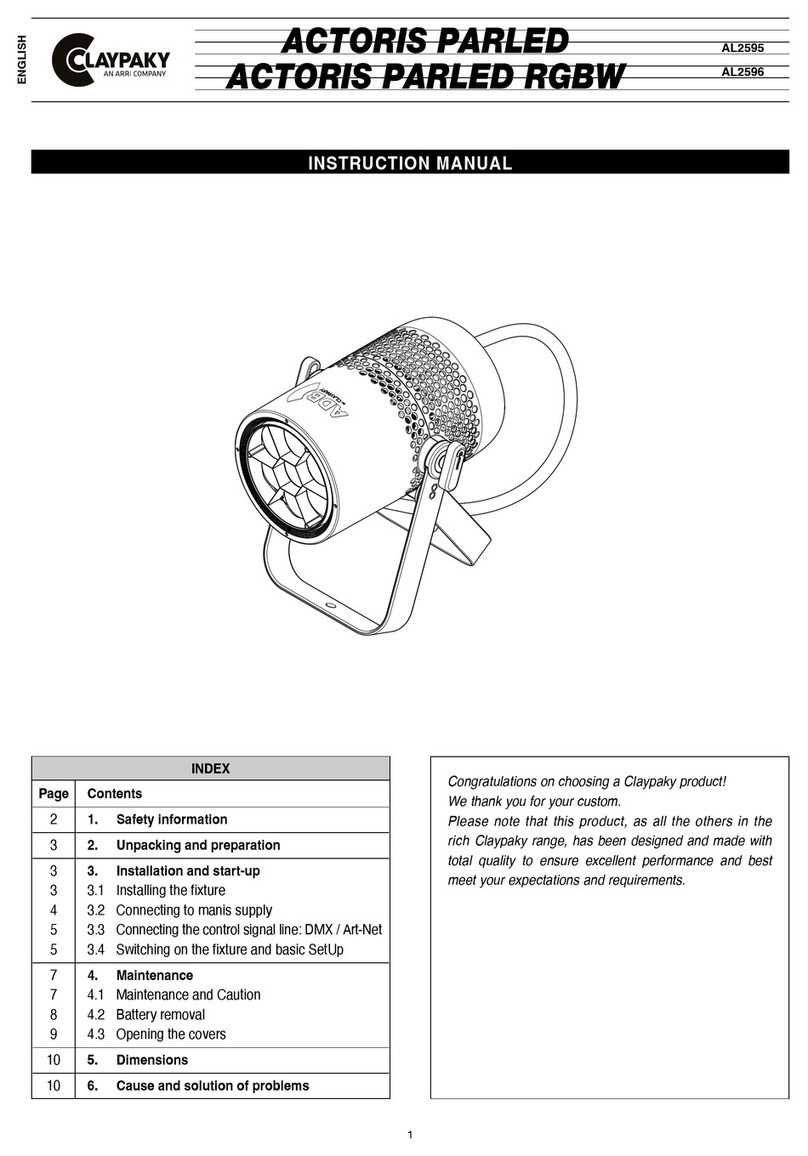 Claypaky ACTORIS PARLED User manual