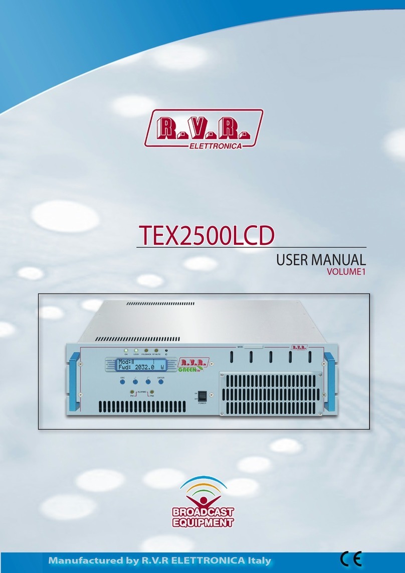 R.V.R. Elettronica TEX2500LCD User manual