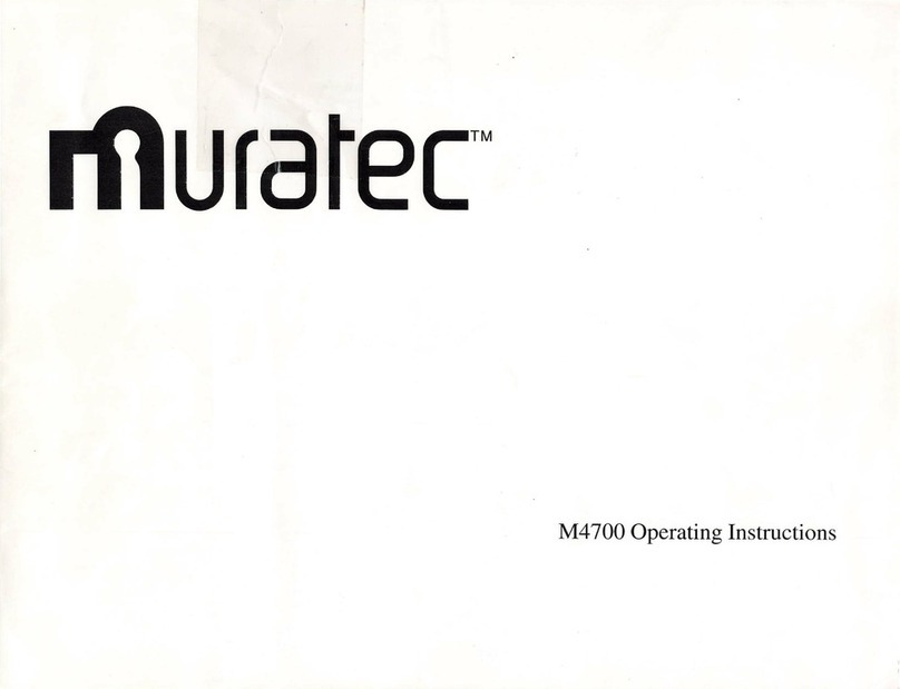 Muratec M-4700 operating instructions
