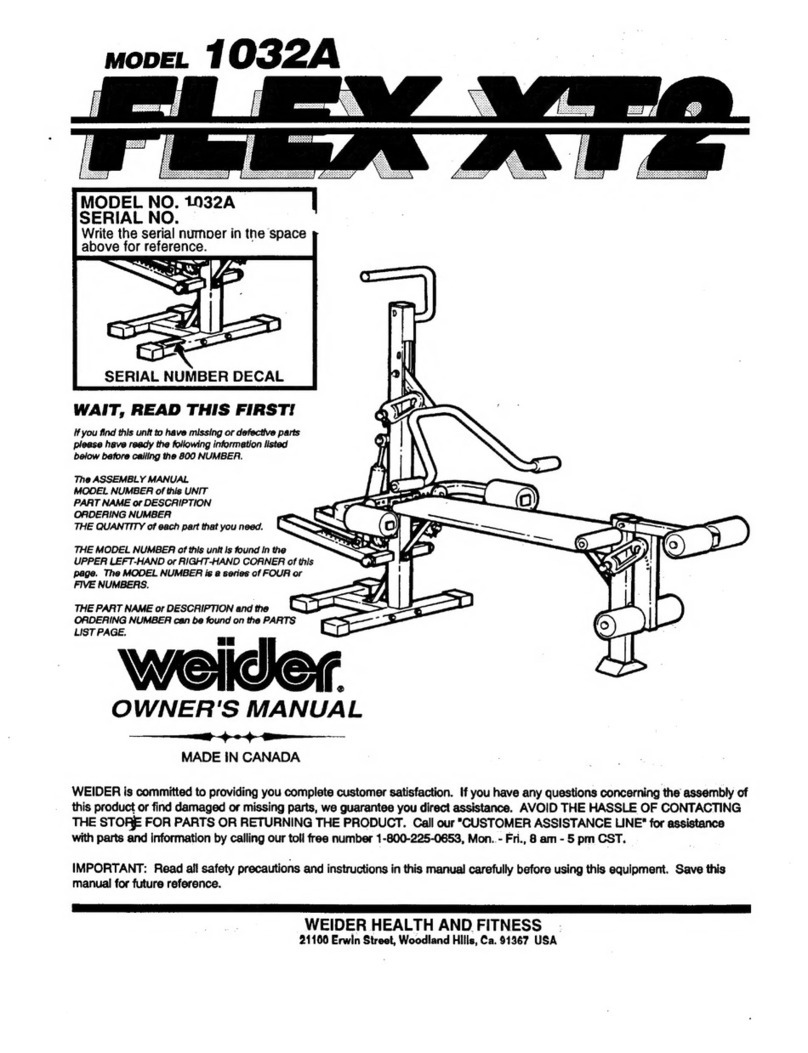 Weider FLEX XT2 owner's manual