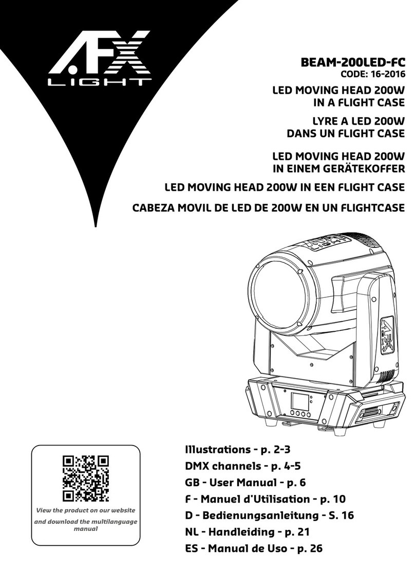 afx light BEAM-200LED-FC User manual
