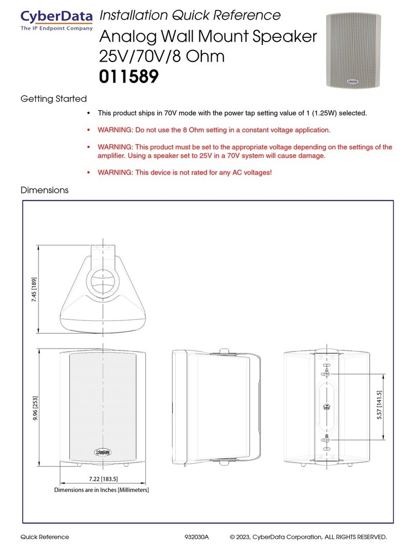 CyberData 011589 Manual