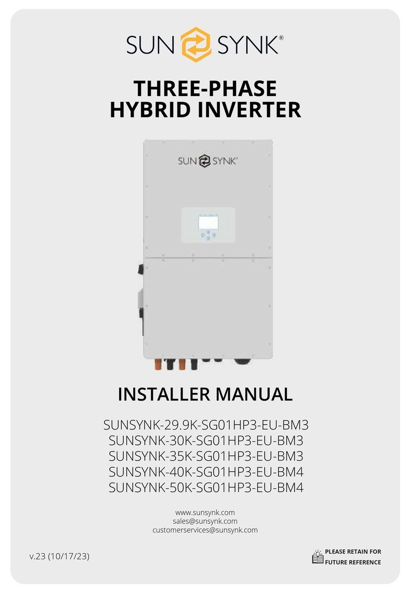 SunSynk SUNSYNK-29.9K-SG01HP3-EU-BM3 User guide SunSynk SUNSYNK-29.9K-SG01HP3-EU-BM3 User guide