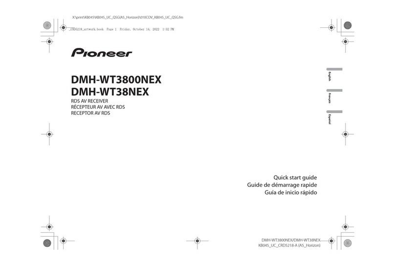 Pioneer DMH-WT3800NEX quick start guide