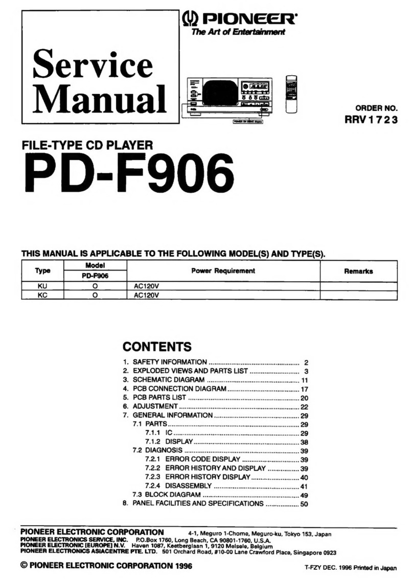 Pioneer PD-F906 User manual