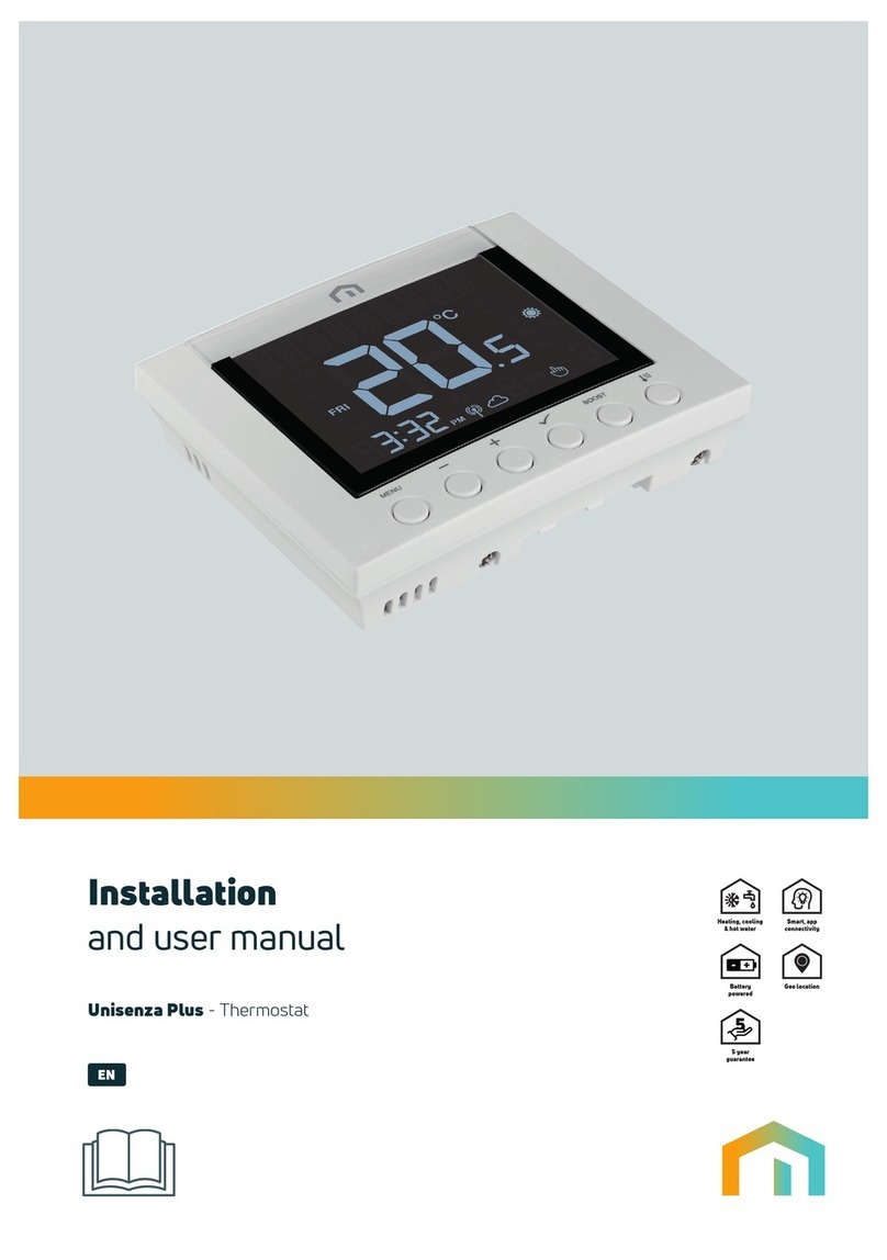 Myson Unisenza Plus Thermostat User manual Myson Unisenza Plus Thermostat User manual