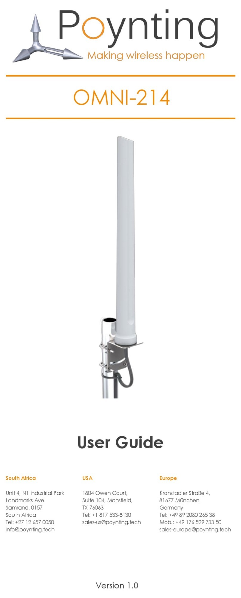 Poynting OMNI-214 User manual