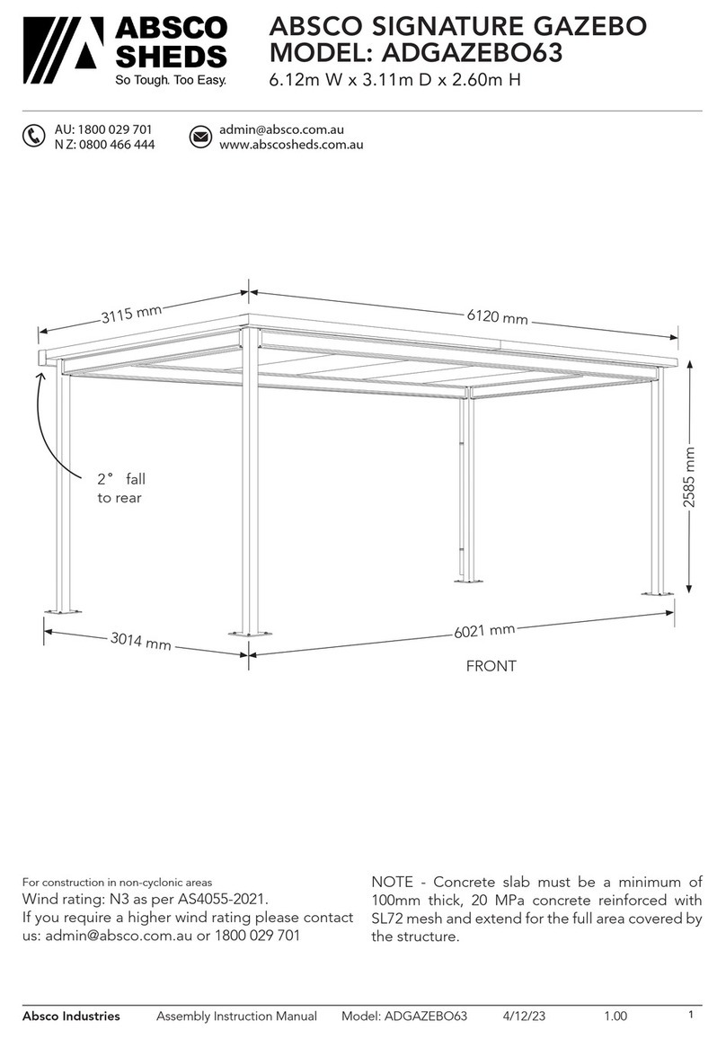 ABSCO SHEDS ADGAZEBO63 manual