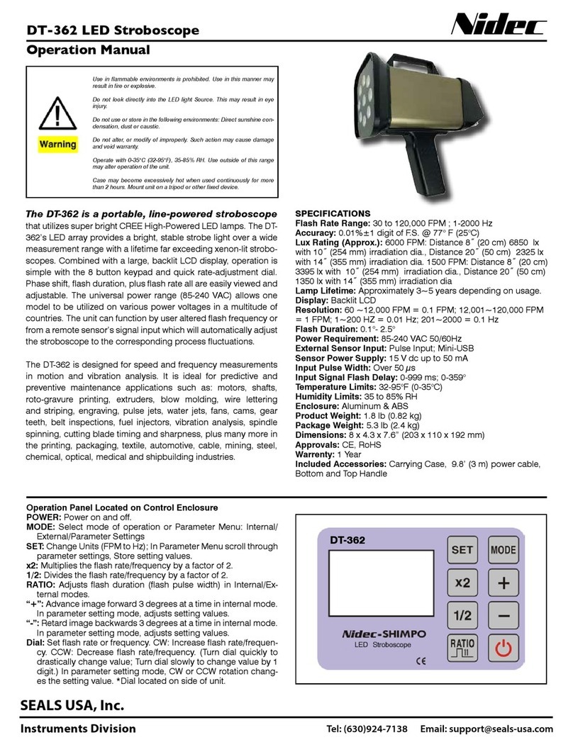 Nidec DT-362 Operation manual