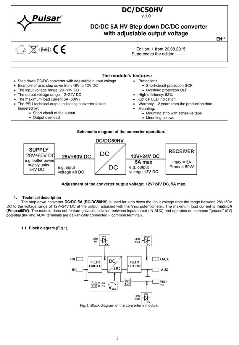 Pulsar DC/DC50HV manual